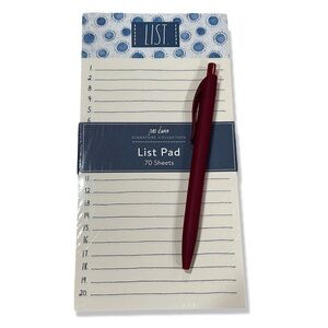 Rae Dunn Signature List Pad Indigo Circles